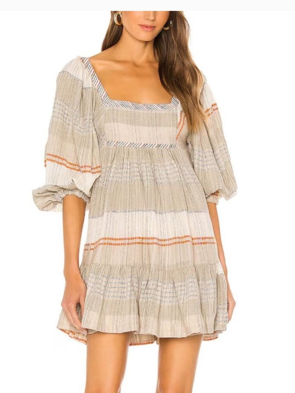 Free people cozy striped mini dress